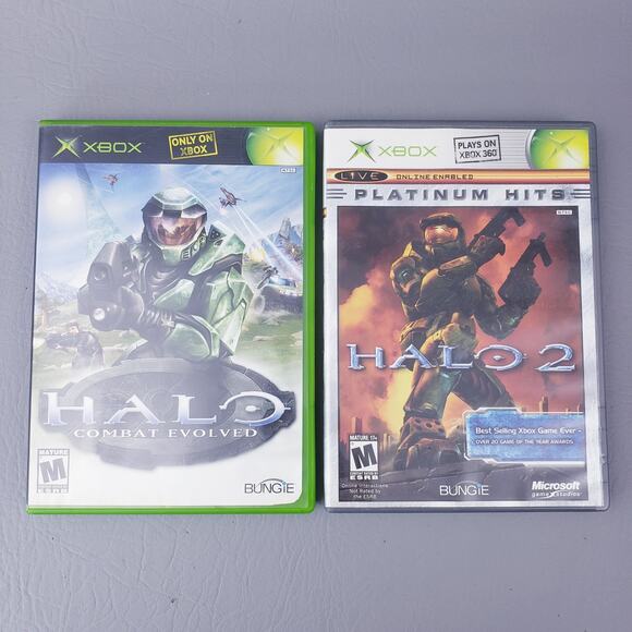 Lot of 2 Halo Original Xbox Games Combat Evolved and Halo 2 - Picture 2 of 9